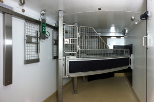View of the interior of the SLEQ Equine Hyperbaric chamber