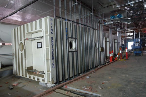 Hyperbaric chamber cladding in progress at the New Royal Adelaide Hospital