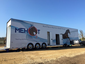 View of Mobile Equine Hyperbaric Therapy (MEHOT) trailer