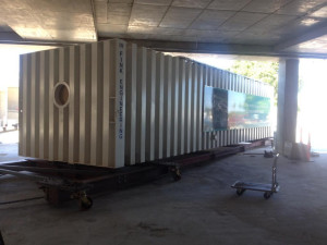 Triple Lock Hyperbaric chamber on installation trolley